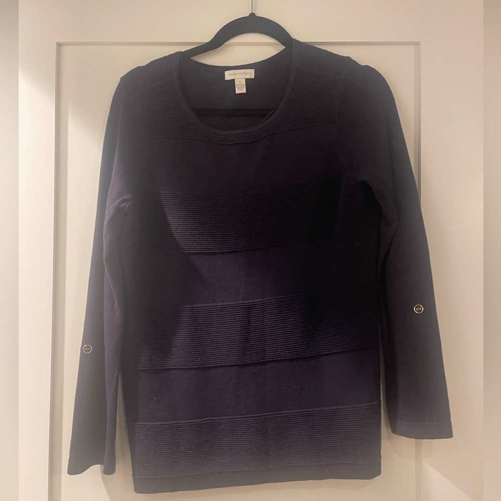 Charter Blue Boatneck Sweater - Navy